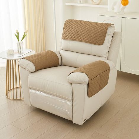 Housse d'accoudoir 3 pièces pour canapé, housse d'accoudoir pour méridienne, housse d'appui-tête, housse antidérapante pour fauteuil, housse de meuble pour canapé (méridienne 1 place) (1/5)