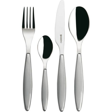 Guzzini Ménagère Moderne 24 pièces gris clair