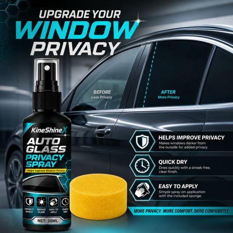 KineShineX Auto-Sichtschutzspray – Reduziert die Sichtbarkeit von außen und wirkt blendfrei. (1/5)