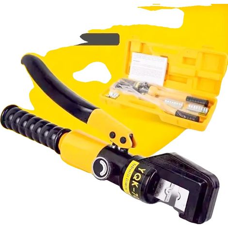 Outil de sertissage hydraulique, plage de sertissage 4-70 mm², force de sertissage 6 tonnes, longueur de course 12 mm, dimensions 305 x 100 x 55 mm, poids 2,8 kg (1/5)