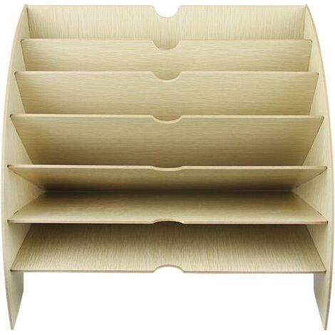 Organisateur de Fichiers, Trieur en Bois Classement Papier Bureau Rangement pour Papier A4, Magazine et Document(36.5 28 28cm) (1/5)