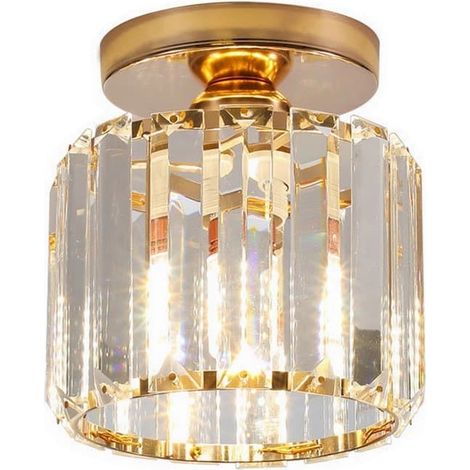 Plafonnier moderne en cristal doré pour cuisine, chambre et salon (1/5)