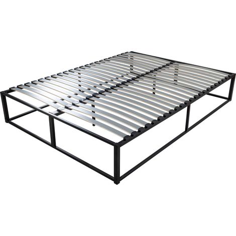 Sommier démontable surélevé KIT27 - 140x190 bois - Gain de place - Solide en métal (1/5)