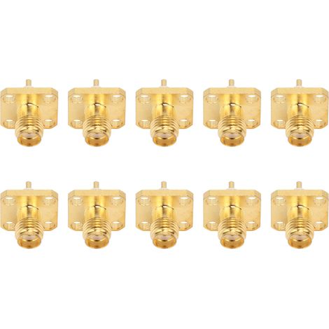10 adaptateurs femelles pour antenne RF, montage à bride 4 trous, connecteur pour câble coaxial OFC 50 ohms (1/5)