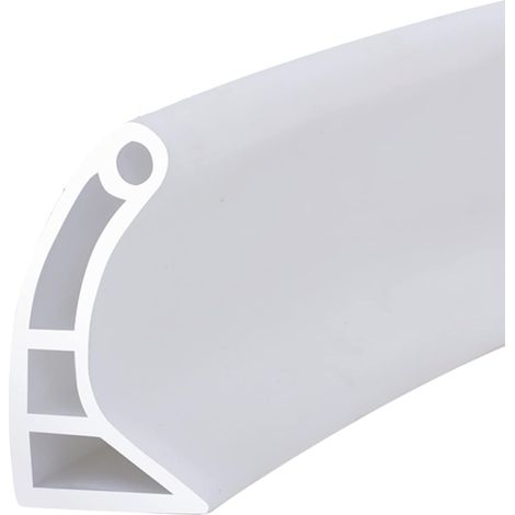 Joint d'étanchéité autocollant pour cabine de douche - Bande étanche en silicone pour séparation humide et sèche - Pour cuisine, salle de bain (80 cm, courbé) (1/5)
