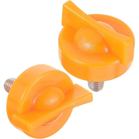 Lot de 2 Vis de Serrage Orange en Plastique pour Extracteur de Jus Manuel Fixation Sécurisée et Étanche Usage Domestique (1/5)