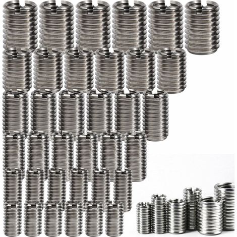 36 Stück Gewindeeinsatzadapter M10 auf M8, M8 auf M6, M6 auf M4, Reparatursatz Reduzieradapter für Sechskantmuttern (M4-M6 / M6-M8 / M8-M10 36 Stück)