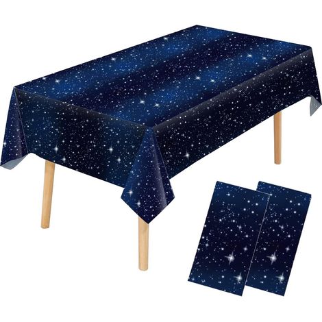 Nappe jetable thème Espace 2 pièces 137x274cm imperméable