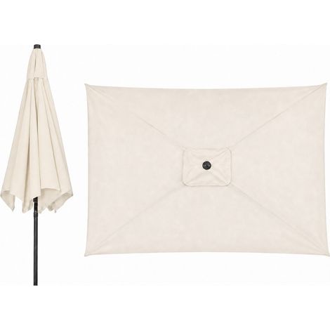 Housse de rechange pour parasol 3 m, toile anti-UV imperméable en polyester, compatible 6 baleines, protection extérieure durable, installation facile