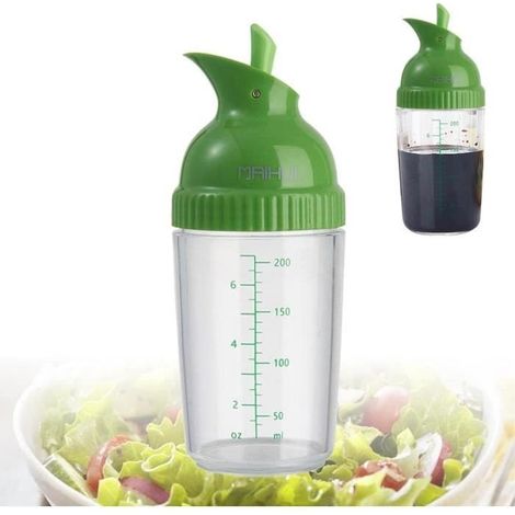 Universeller 200-ml-Handshaker für Saucen und Dressings, auslaufsicherer Salatmixbehälter (1/4)