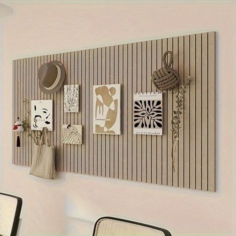 Tableau d'affichage – 60x40 cm – Marron – Pliable – Photo board – École, maison, cuisine, bureau (1/5)