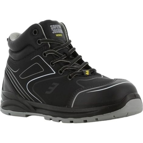 Basket de sécurité mi-montante antidérapante Safety Jogger CADOR S3 MID ESD SRC Noir 37. (1/5)