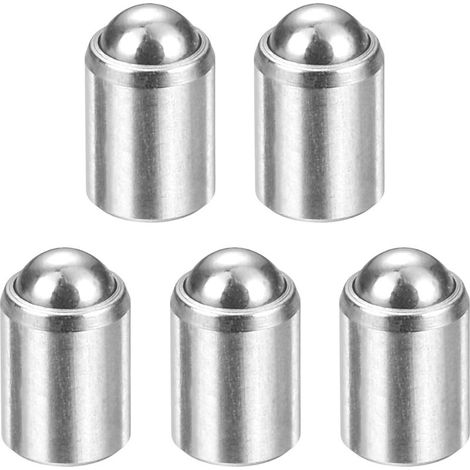 Lot de 5 pistons à ressort à bille 3 x 4 mm Taux de ressort de 5 N Acier inoxydable Bille de positionnement sans palier Convient aux serrures à bille sur portes, armoires et dispositifs méca (1/4)