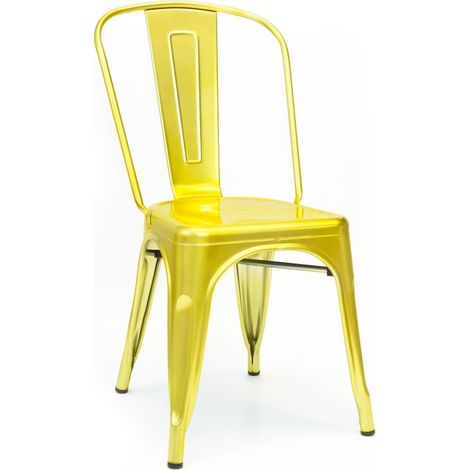 Stuhl Stahl gold 85 x 52,5 x 45 cm