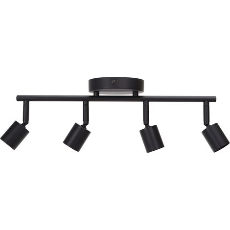 FARETTI DA SOFFITTO ORIENTABILI PLAFONIERA LED CON 4 FARETTI GU10 BASE LAMPADARI (1/5)