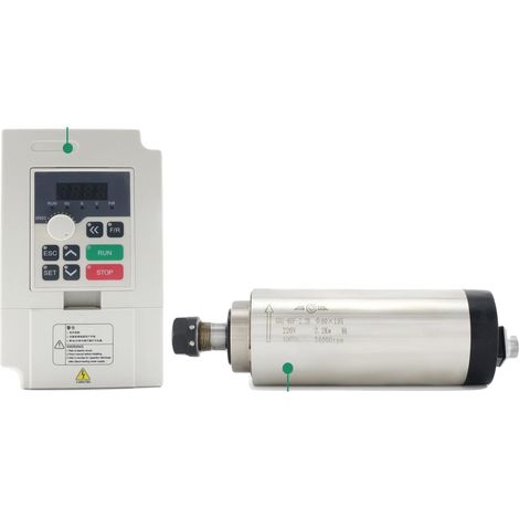 Moteur à broche, refroidi par air, haute précision, AJOUTER VFD, 220V (1/2)