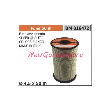 Fune avviamento super quality colore bianco Ø 4.5 x 50m 016472