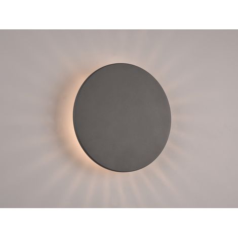 LED Außenwandleuchte BELLY Anthrazit, indirekte Beleuchtung Ø 25cm (1/5)