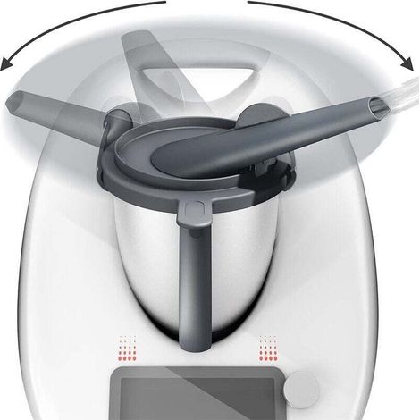 Dampfabzug kompatibel mit Thermomix TM5, TM6, TM Friend, mit Dampfüberlaufschutz, Kaminaufsatz, Möbelschutz und Crezuo Dunstabzugshaube (1/4)