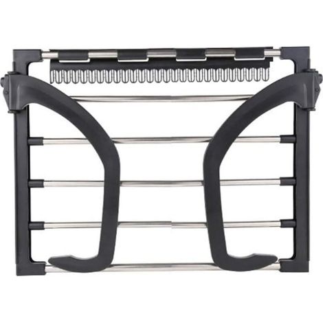Séchoir à linge pour radiateur - Portable - Tube circulaire - Petite taille - Noir - 32 x 40 cm