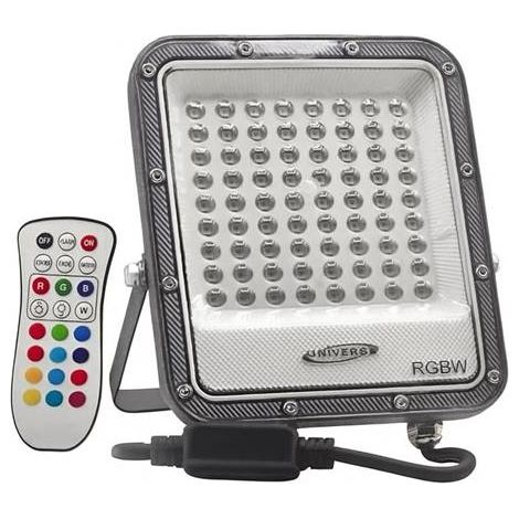 Faro Led Luce Bianca + Rgb W 25 Proiettore Per Esterno Giardino Telecomando Ip65 (1/4)