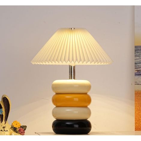 Lampe de Table Moderne Colorée Chevet en céramique et tissu (1/5)