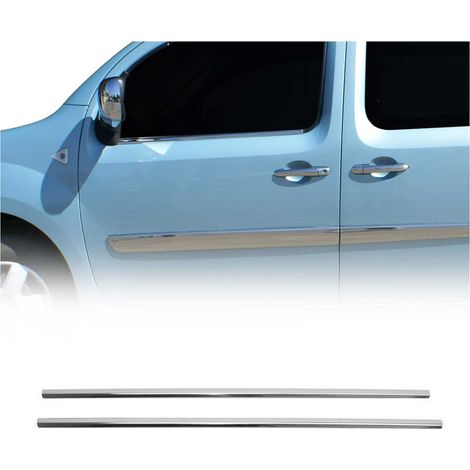 Garniture Baguette de Vitre pour Renault Kangoo 2004-2007 en acier inox 2Pcs (1/5)