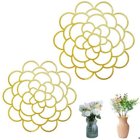 2 Stück Edelstahl-Vasenständer für Blumenarrangements