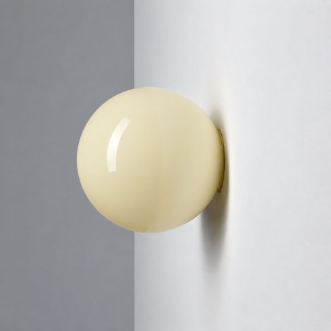 Suspension verre Murano bulle 20 cm couleur crème lumière chaude LED 25 × 25 × 25 cm 1,5 kg – Livraison gratuite