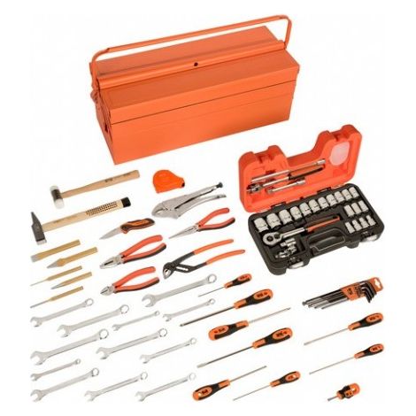 BAHCO - Caisse à outils métallique avec 69 outils à usage général