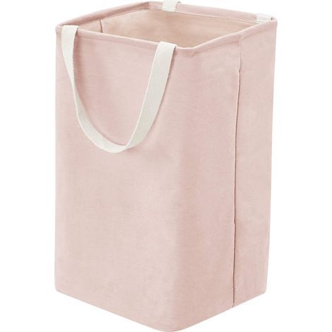 Rectangulaire Panier de rangement en tissu Cube haut Rose poudré (1/4)