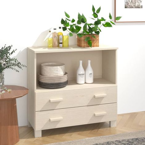 Buffet,Placard de cuisine,Meuble de rangement HAMAR Marron miel 85x35x80 cm Bois massif de pin -TZ77309 (1/5)