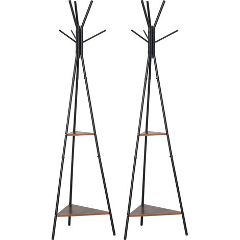 porte-manteau - HOMCOM - Métal - 46x52x182cm - Noir (1/2)