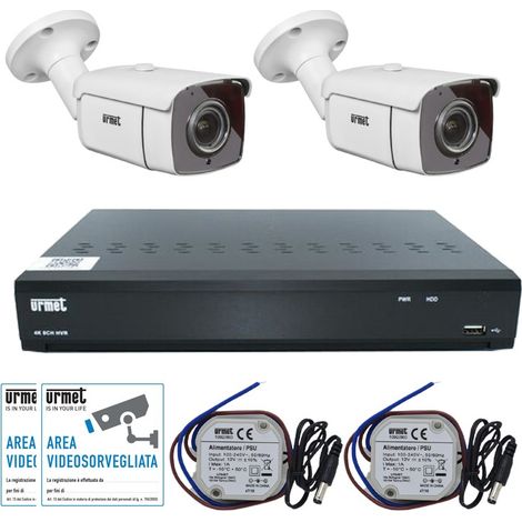 KIT Vidéosurveillance Urmet AHD 1080N 8 canaux avec 2 Caméras 1097/818