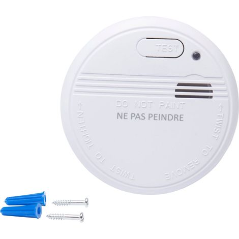 Otio – Détecteur de fumée photoélectrique 5 ans – Alerte sonore 85 dB – Installation facile sans branchement – Norme CE et NF (1/7)