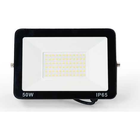 Faro LED esterno 50W - 95lm/W - IP65 - Nero - Bianco Caldo