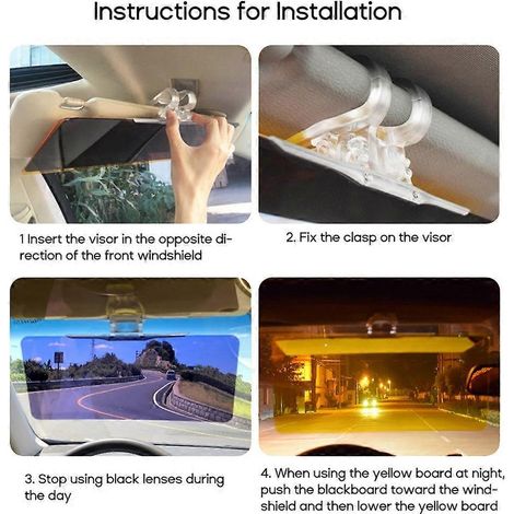 Pare-soleil anti-UV pour pare-brise de véhicule, utilisable de jour comme de nuit (1/4)