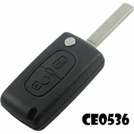 Ulisem Coque de Télécommande 2 Boutons, Compatible Peugeot et Citroën, Pour Modèles C1, C2, C3, etc. Odipie (1/4)
