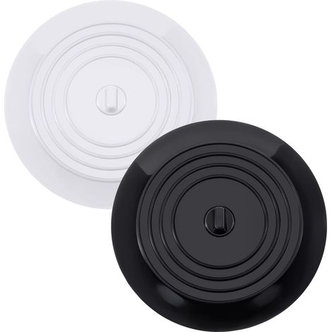 Tapones de ducha de silicona de 2 piezas, antiolor, válvula impermeable para lavabo, bañera y desagüe, 1515 cm (1/5)