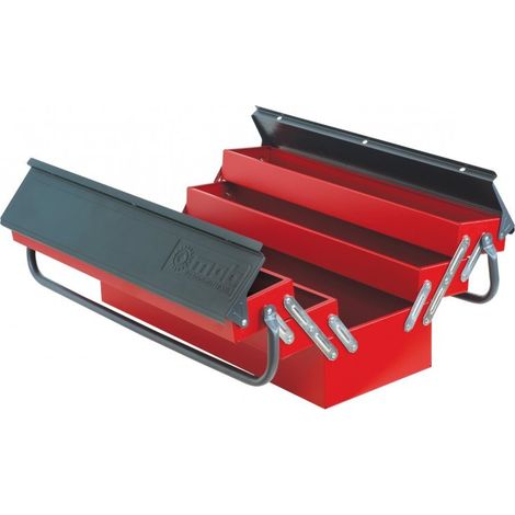 Boîte à outils métallique 5 compartiments bicolore - MOB (1/3)