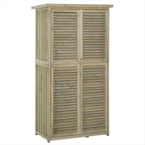 Chariot de jardin Remise de jardin 87 x 47 x 160 cm en pin traité (1/5)