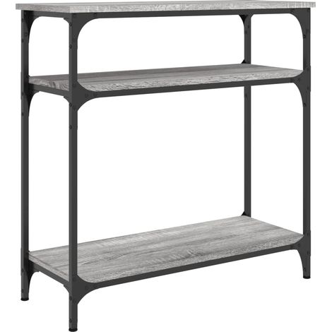 Table console，Table d'appoint，Bout de canapé，Meuble d'entrée sonoma gris 75x29x75 cm bois d'ingénierie