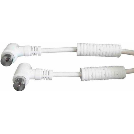 Prolunga TV-video angolata con filtro 9,5mm EDM bianco confezionato da 10m (1/2)