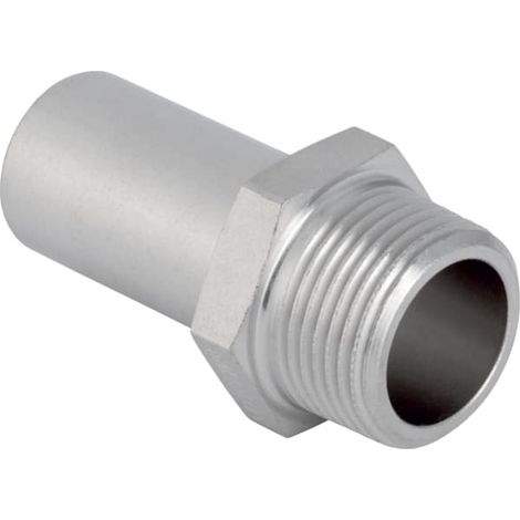 Geberit GE Mapress Edelstahl Übergang m.AG d15mmxR 1/2" u Einschiebende, ÜA 31932 (1/5)