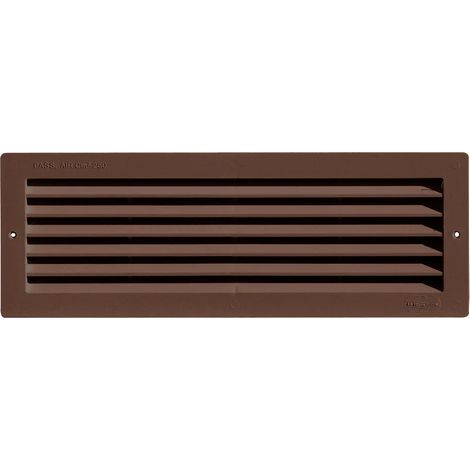 GRIGLIA AEREAZIONE MM 370X130 PLASTICA MARRONE