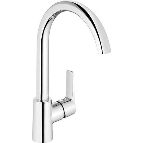Mitigeur d’évier Heinrichschulte Alpha 300, bec orientable, déport 200 mm, chromé (1/2)
