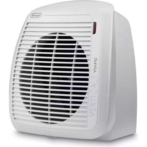 De'Longhi HVY1020.W Young Termoventilatore da Tavolo Verticale 2000 W protezione IP21 termostato regolabile colore Bianco (1/5)