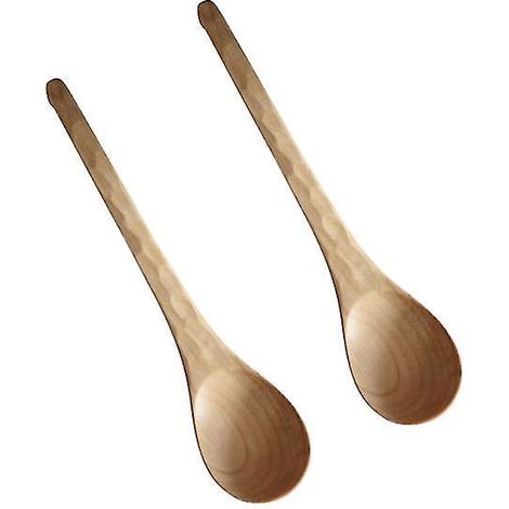 2 cuillères en bois naturel