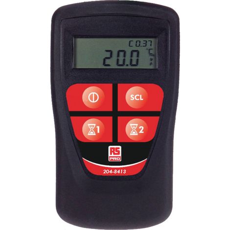 Thermomètre numérique RS PRO, 1 voie de mesure pour K, T ( Prix pour 1 ) (1/2)