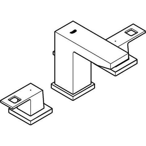Grohe Eurocube - Waschtischarmatur mit Ablauf, 3-Loch-Montage, Hard Graphite gebürstet 20351AL0 (1/5)